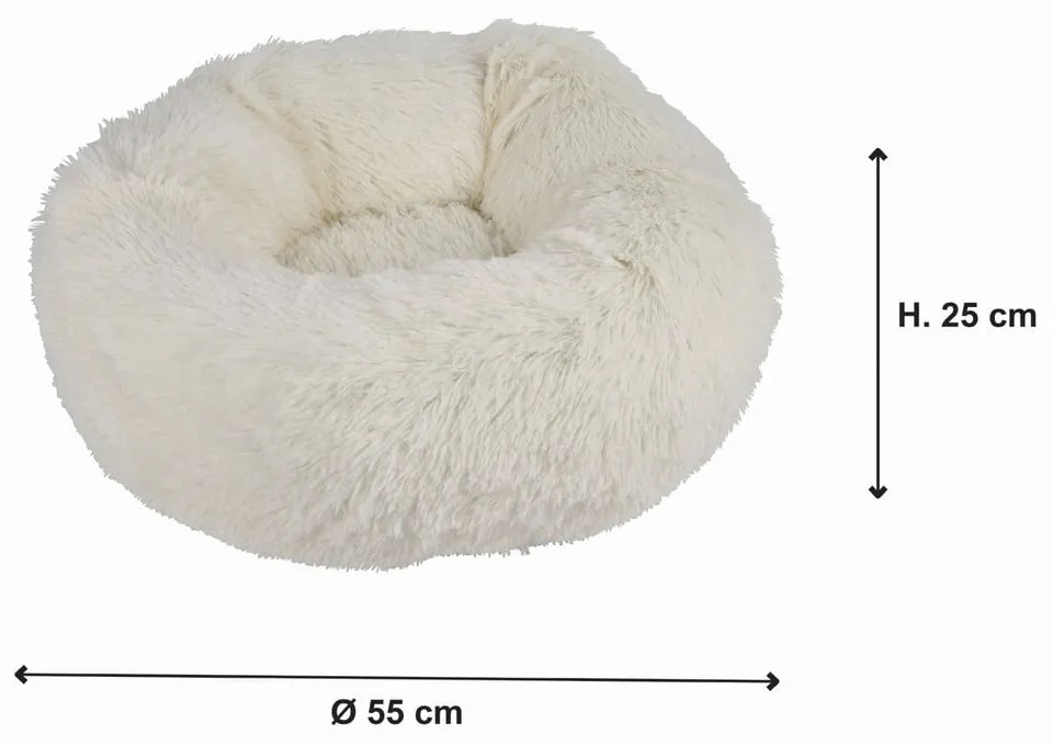 Letto per cani crema ø 55 cm - Love Story