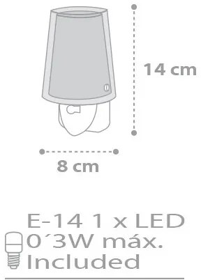 Dalber D-81215L - Lampada notturna LED STARS 1xE14/0,5W/230V