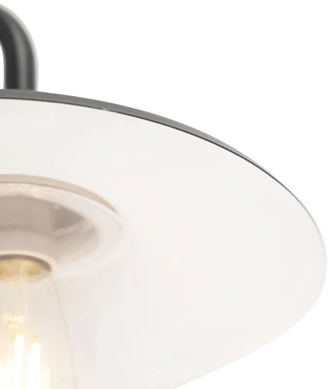 Lampada da parete rustica intelligente antracite IP44 incl. wifi E27 - Kansas