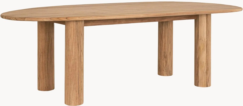 Tavolo da giardino ovale in legno di teak Titus