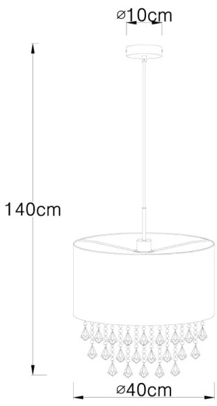 Globo 15188H3 - Lampadario AMY 1xE27/60W