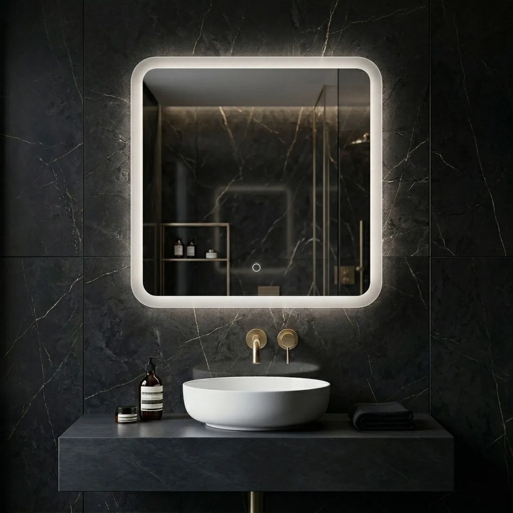 Specchio LED da parete TOP-2 – 70x70 cm