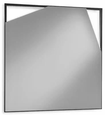 Mobile da bagno sospeso ARCO 80 cm Larice Bianco con specchio LED