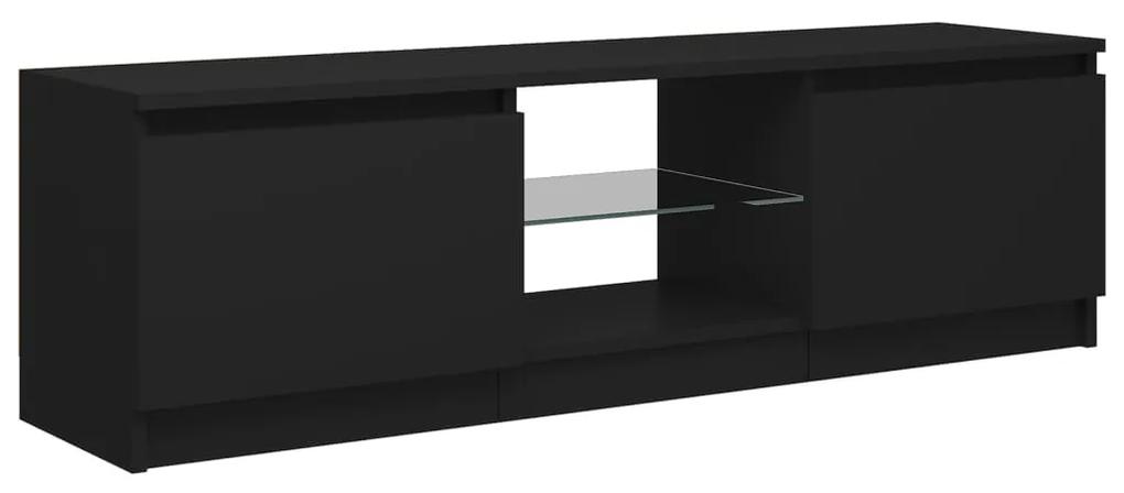 Mobile Porta TV con Luci LED Nero 120x30x35,5 cm