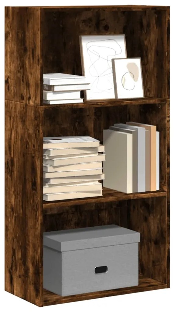 Libreria Rovere Fumo 60x30x114 Cm İn Legno Multistrato /