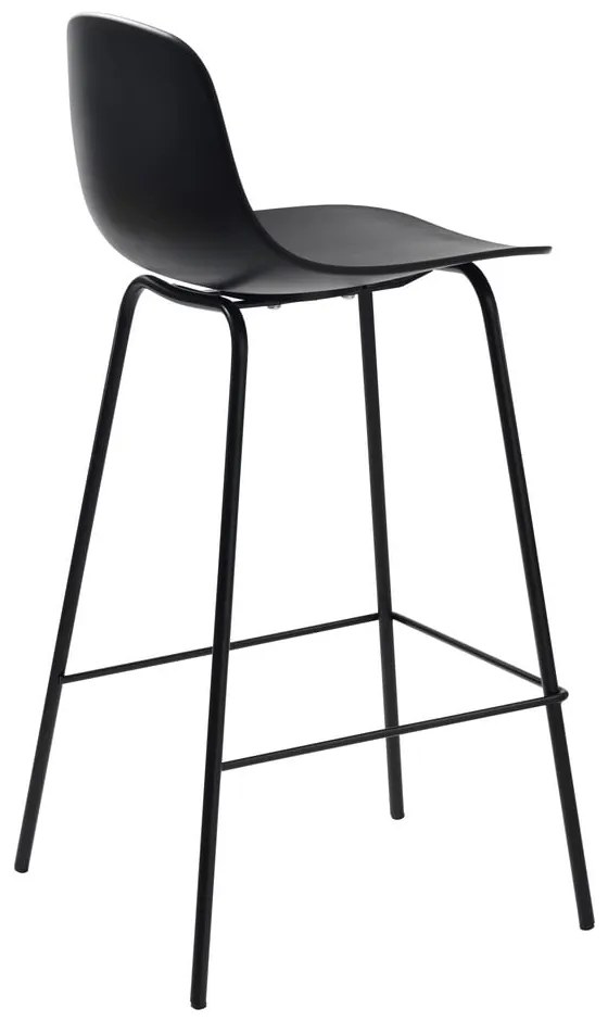 Sgabello da bar in plastica nera 92,5 cm Whitby - Unique Furniture