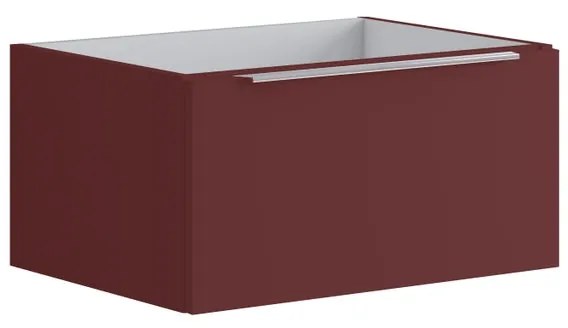 Mobile da bagno sotto lavabo Brera laccato opaco rosso jaipur laccato opaco L 59.5 x H 30 x P 45.5 cm 1 cassetto, lavabo non incluso