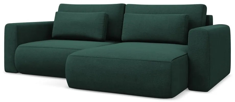 Divano angolare verde allungabile/con contenitore (con penisola a destra/con chaise lounge) Kapua – Makamii