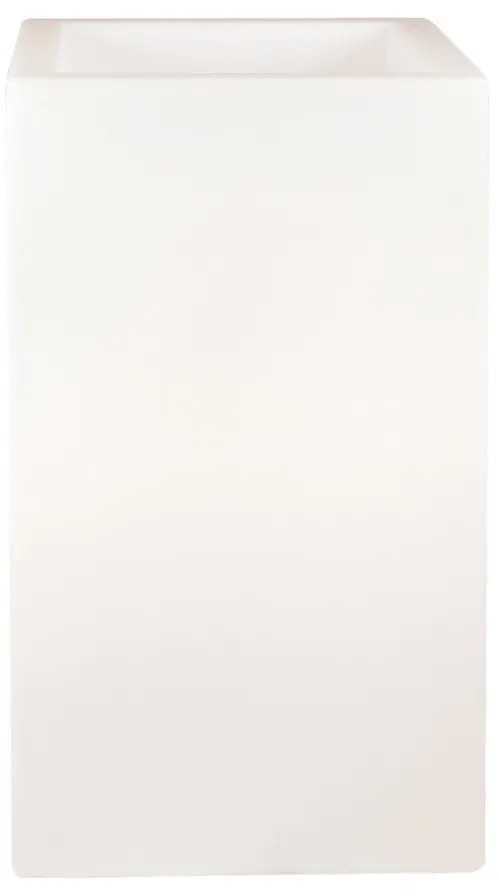 Vaso Illuminabile 40x40xH80cm E27 Colore Bianco