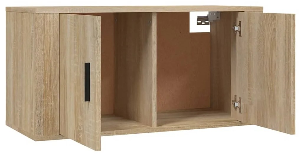 Mobile Porta TV a Parete rovere sonoma 80x34,5x40 cm