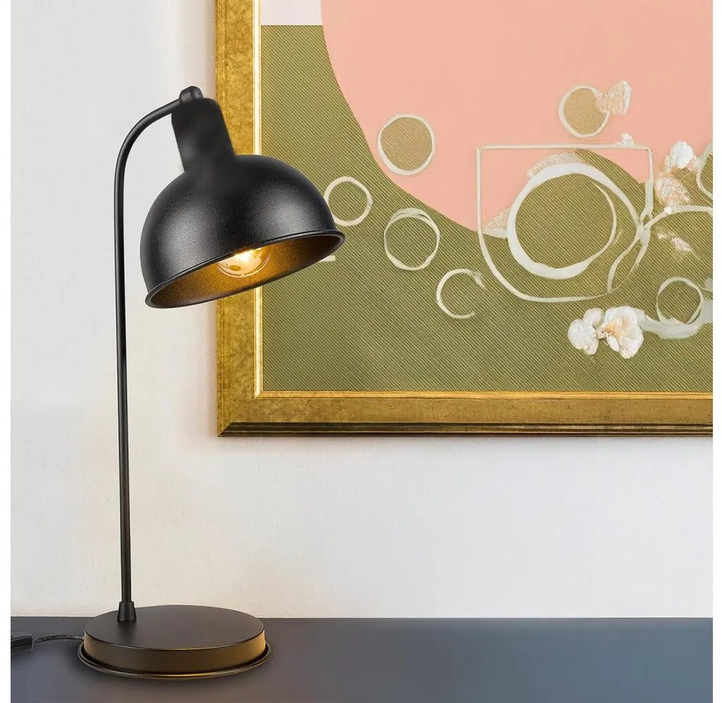 ONLI - Lampada da tavolo ISTANBUL 1xE27/22W/230V 50 cm nero