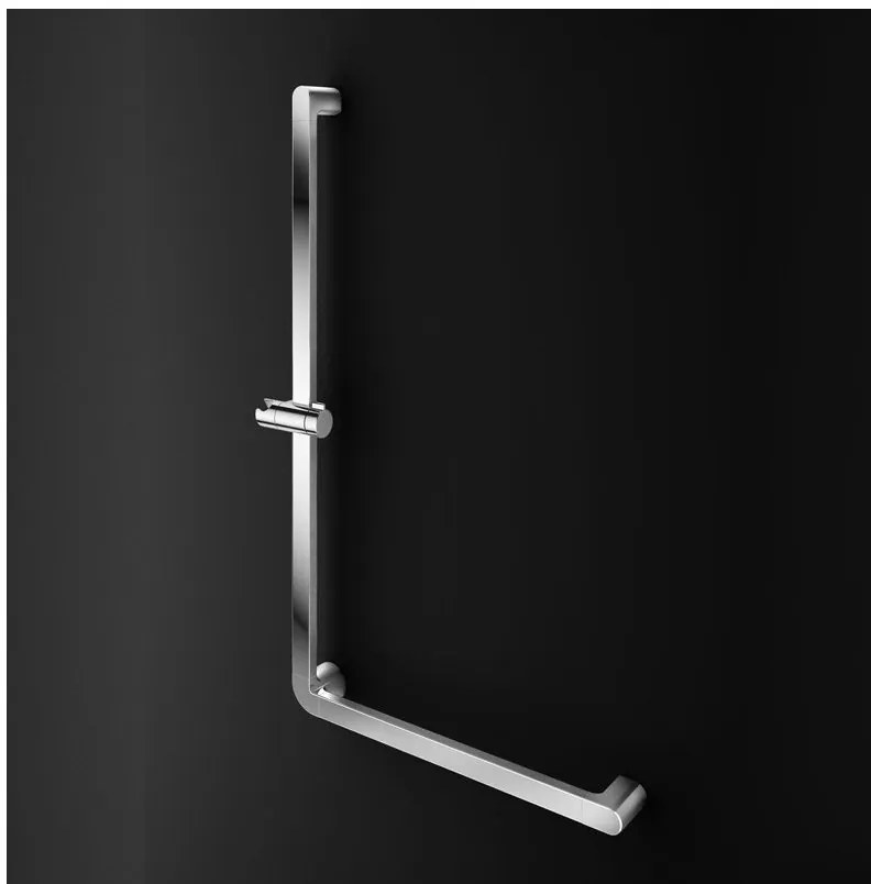 Koh-i-noor asta per doccia 70x120 con maniglia e saliscendi in acciaio inox cromato