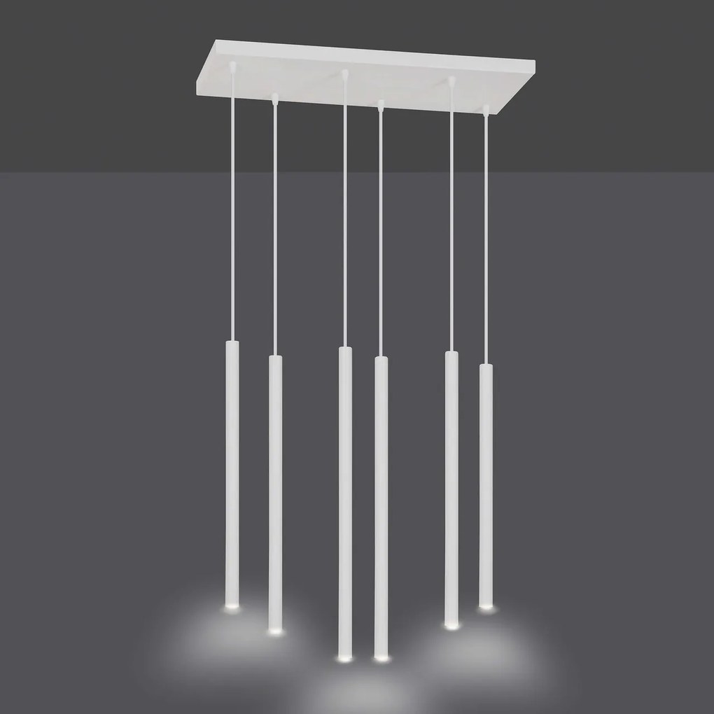 Lampadario a sospensione SELTER 6 WHITE