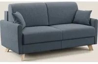 Divano Letto 3 Posti 180x94x97 cm in Tessuto Blu