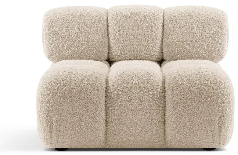 Modulo divano in bouclé beige (parte centrale) Bellis - Micadoni Home