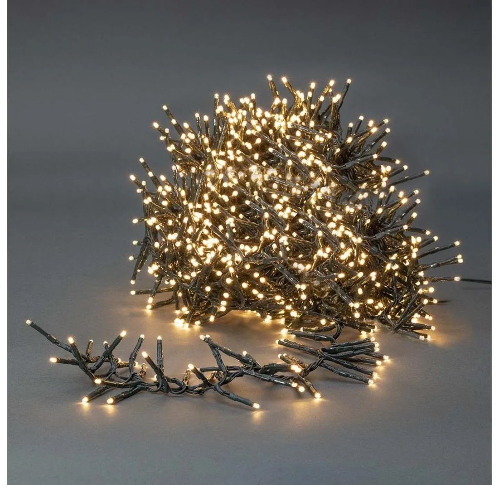 Nedis CLCS1512- Catena di Natale da esterno LED 1512xLED/7 funzioni 14m IP44 bianco caldo