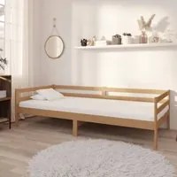 Divano Letto con Materasso 90x200 cm Miele in Legno di Pino cod mxl 58515