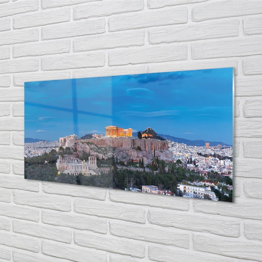 Rivestimento parete cucina Grecia Panorama di Atene 100x50 cm