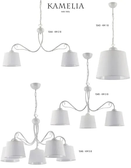 Jupiter 1344 - KM 2 B - Lampadario a sospensione con catena KAMELIA 2xE27/60W/230V