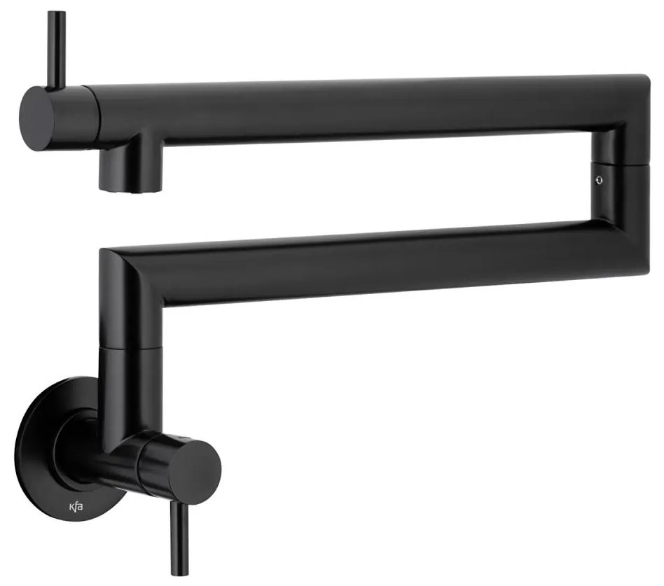 KFA Armatura 6623-030-81 - Miscelatore da cucina con snodo DUERO POT FILLER, nero opaco