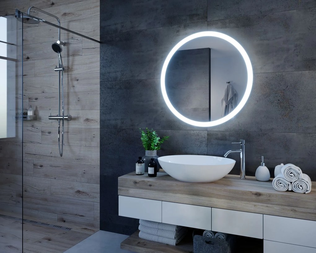 Specchio rotondo con illuminazione LED C1