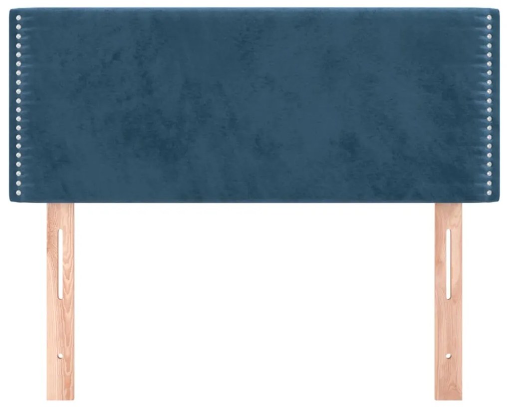 Testiera blu scuro 90x5x78/88 cm in tessuto