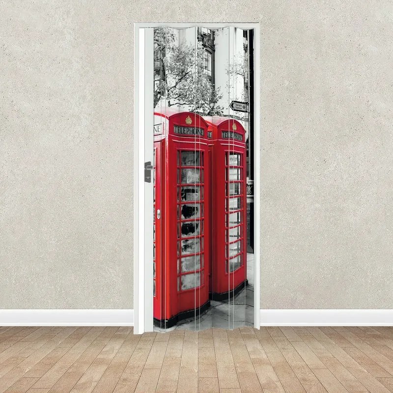Porta a soffietto Digitale London in pvc multicolore L 89.5 x H 214 cm