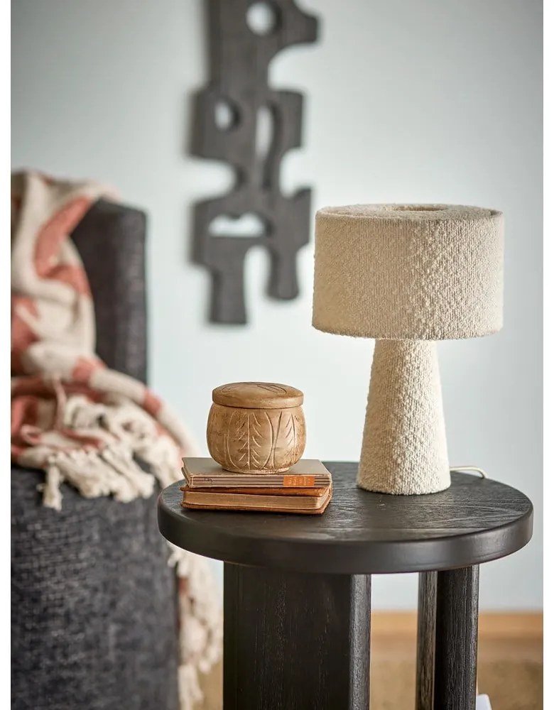 Lampada da tavolo bianca con paralume in tessuto (altezza totale 30 cm) Emmie – Bloomingville