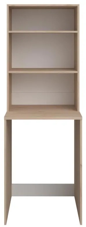Armadio per lavatrice con ripiani L65 x H184 cm Naturale chiaro - ERKANO