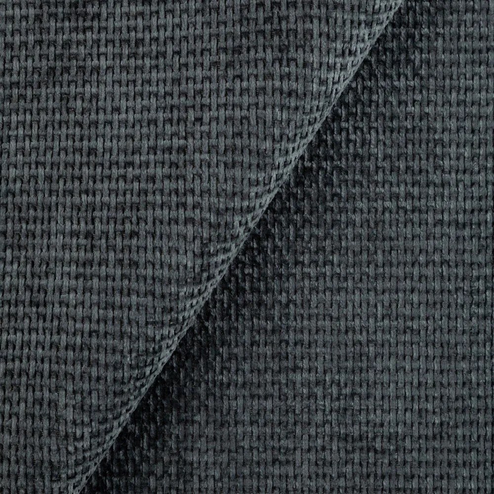 Poltrona grigio scuro con rivestimento in ciniglia Freya – Ropez