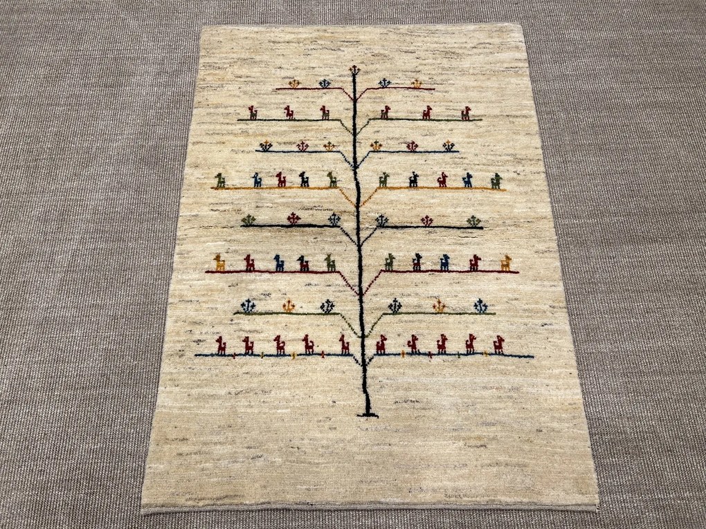 Gabbeh Tappeto persiano 110x150 Beige (Iran) Annodato A Mano