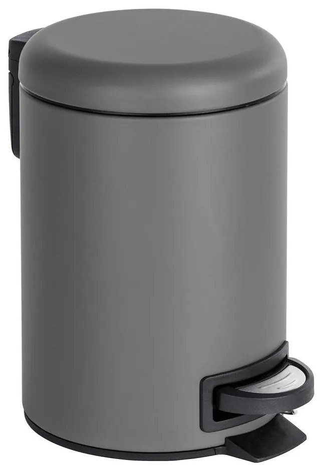 WENKO 22148100 - Cestino LEMAN 17x25 cm grigio/nero