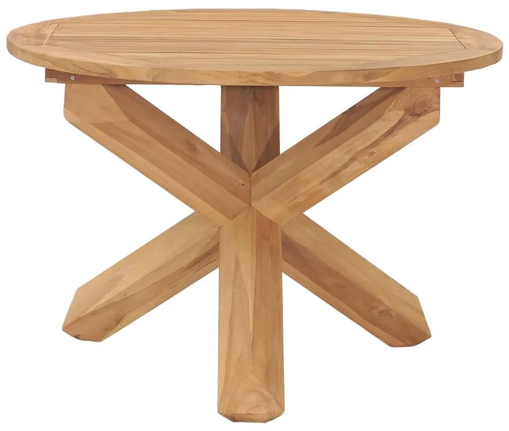 Tavolo da pranzo da giardino Ø110x75 cm legno massello di teak