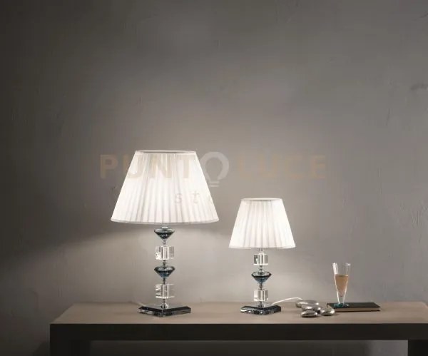 Lume grande gala 1 luci attacco e14 ottanio e cromo h.40+26cm