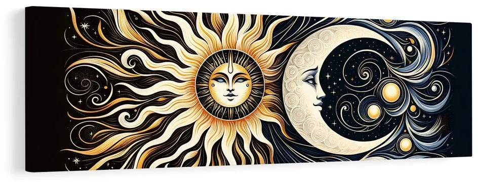Quadro su tela – Simbolo solare e lunare