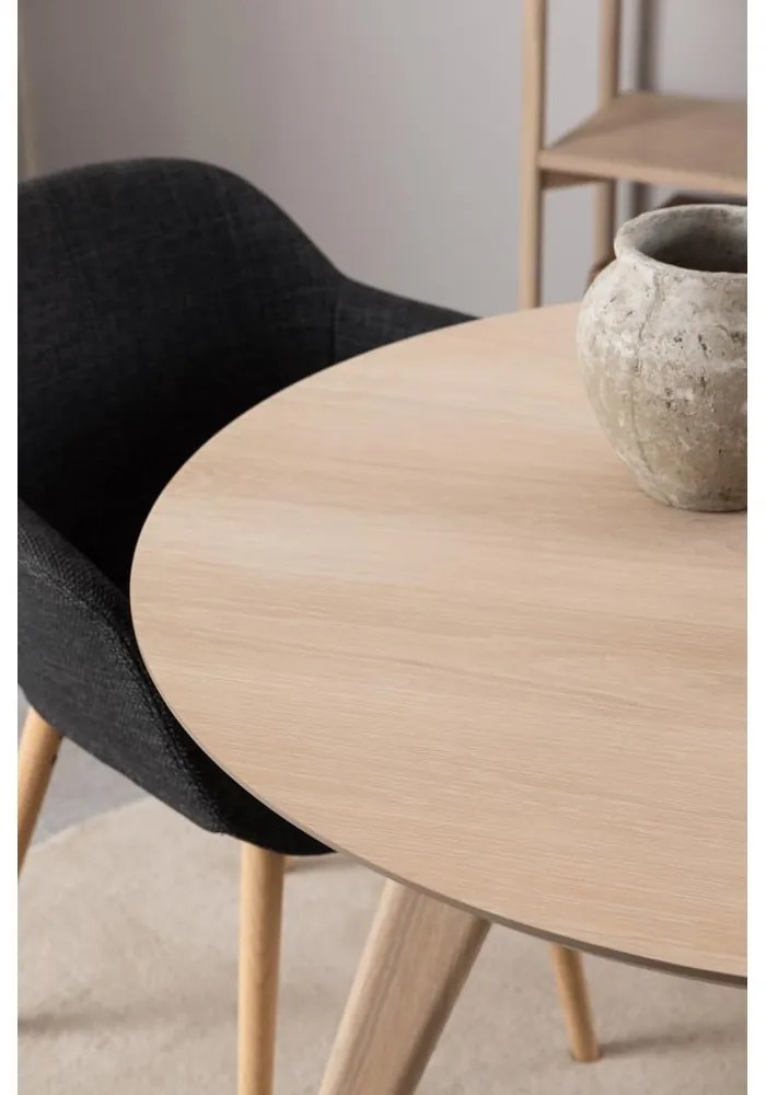 Tavolo da pranzo rotondo con piano effetto rovere ø 100 cm Townsville - Actona