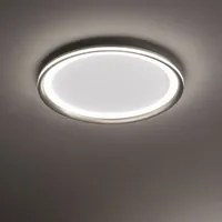 Plafoniera Contemporanea Edge Alluminio Grigio Led Integrato 38W