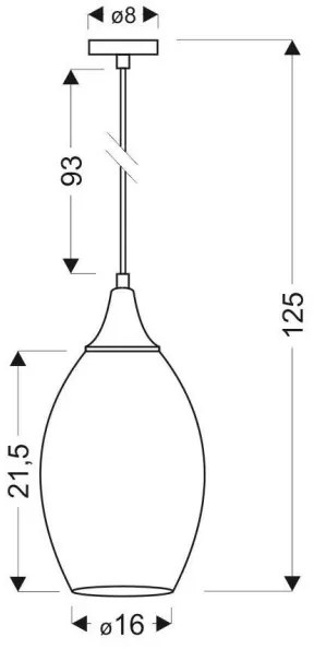 Lampadario a sospensione con filo CELIA 1xE27/60W/230V