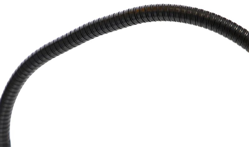 Lampada da terra classica nera con oro e luce di lettura - Retro