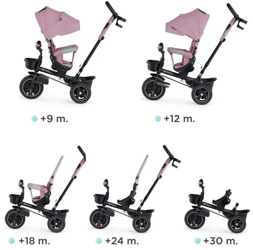 KINDERKRAFT select - Triciclo per bambini 5in1 SPINSTEP rosa