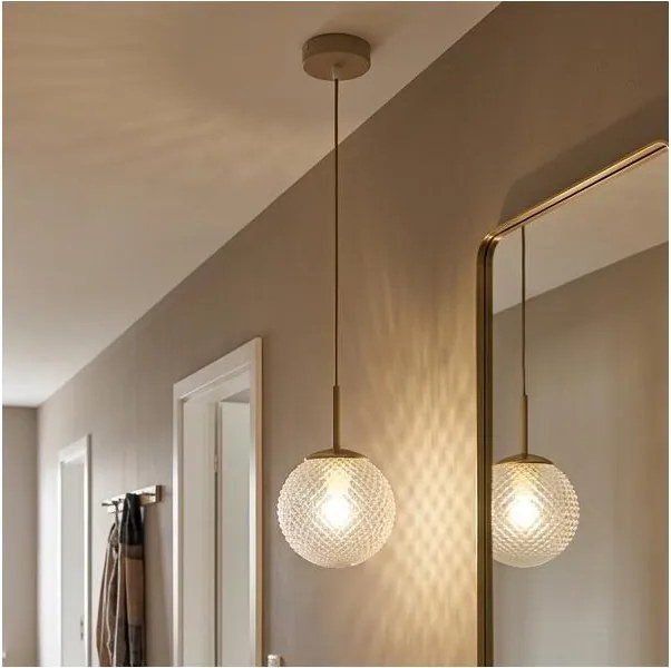 Brilagi - Lampada a sospensione su cavo STELLA 1xE27/60W/230V Ø 15 cm beige/oro