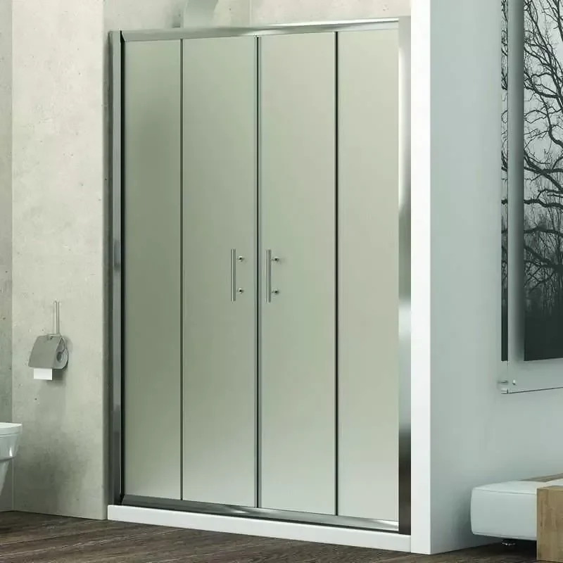 Kamalu - Doccia un lato 170cm vetro opaco con doppio scorrevole KF6000