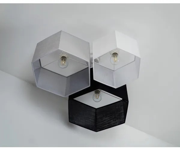 Duolla - Lampadario a plafone ROLLER TRIO HEX 3xE27/15W/230V nero/grigio/bianco