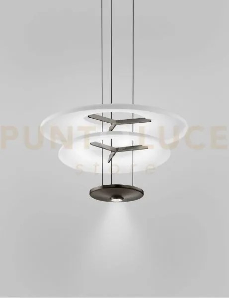 Dione sospensione 2 bianco satinato nickel nero satinato l2223 led ...