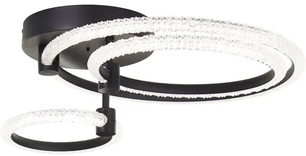 Brilliant - Plafoniera LED dimmerabile AYDIN LED/34W/230V nera + telecomando