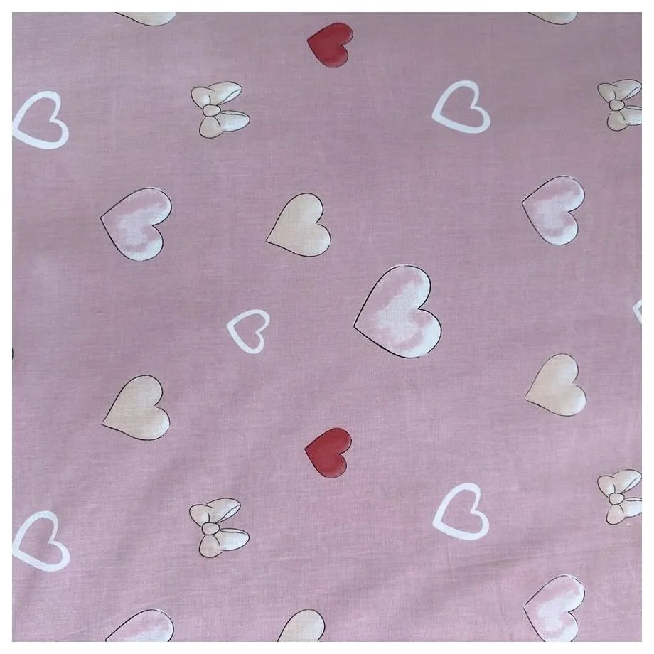Set copripiumino e federa da bambini rosa in cotone per letto singolo 140x200 cm Minnie "Balloon" – Jerry Fabrics