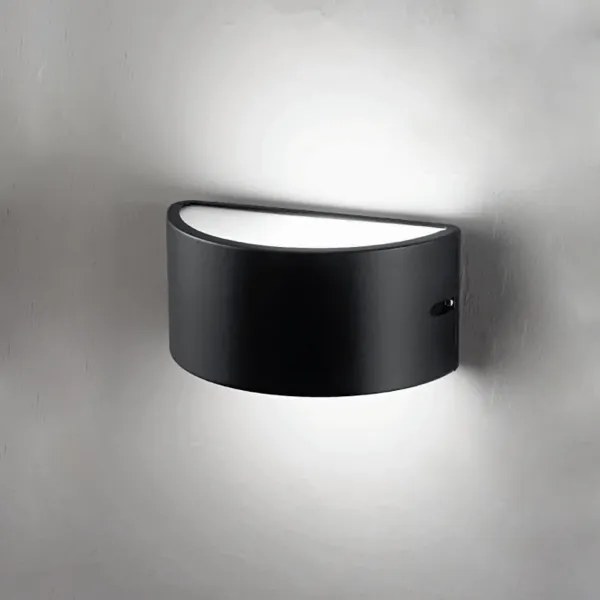 Applique per esterni LINUS 25x13 cm doppia emissione in alluminio Nero