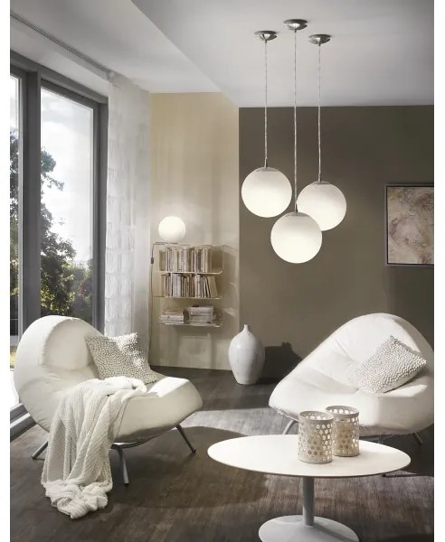 EGLO 85263 - Lampadario a sospensione con filo RONDO 1xE27/60W/230V diametro 30 cm bianco