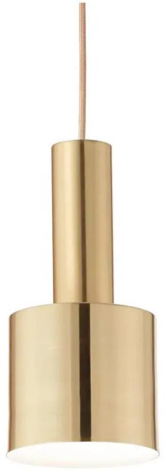 Ideal Lux - Lampadario a sospensione con filo HOLLY 1xE27/60W/230V diametro 12 cm ottone
