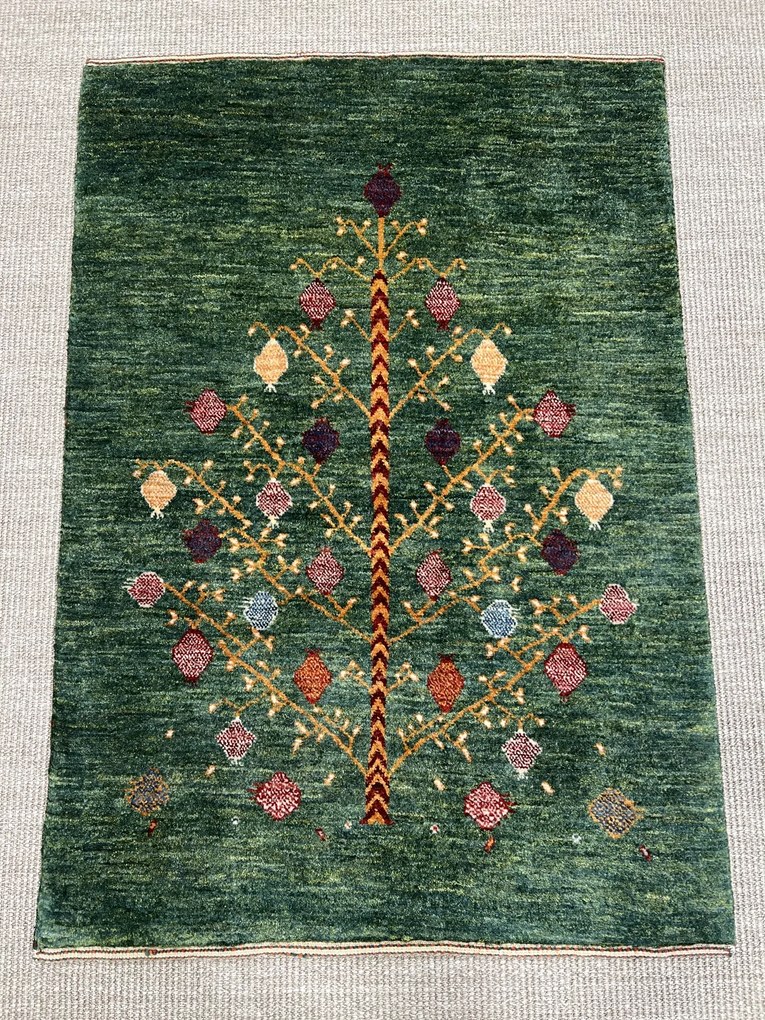 Loribaft Tappeto 80 x 110 Verde (Iran) Annodato A Mano